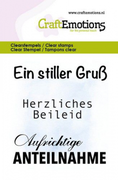 Craft Emotions Clear Stamps - Text Ein stiller Gruss (DE)